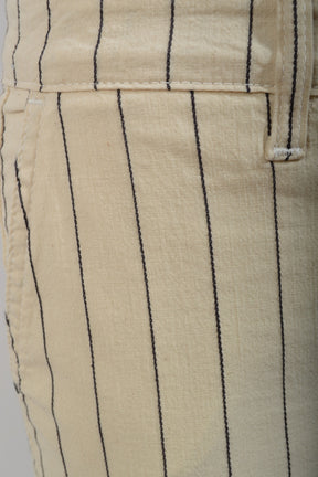 Jonny Q Jeans P1530 Linen Stripe, Warm Off-white