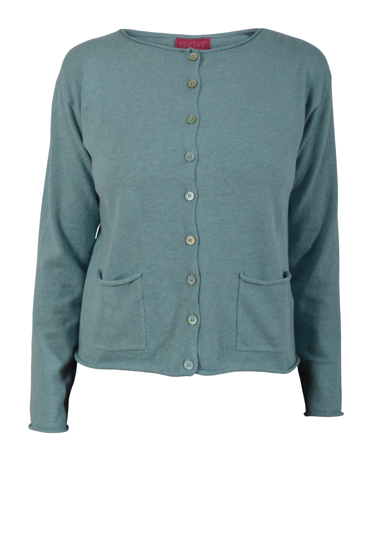 Nature of Knitwear OZ cardigan, Light Aqua