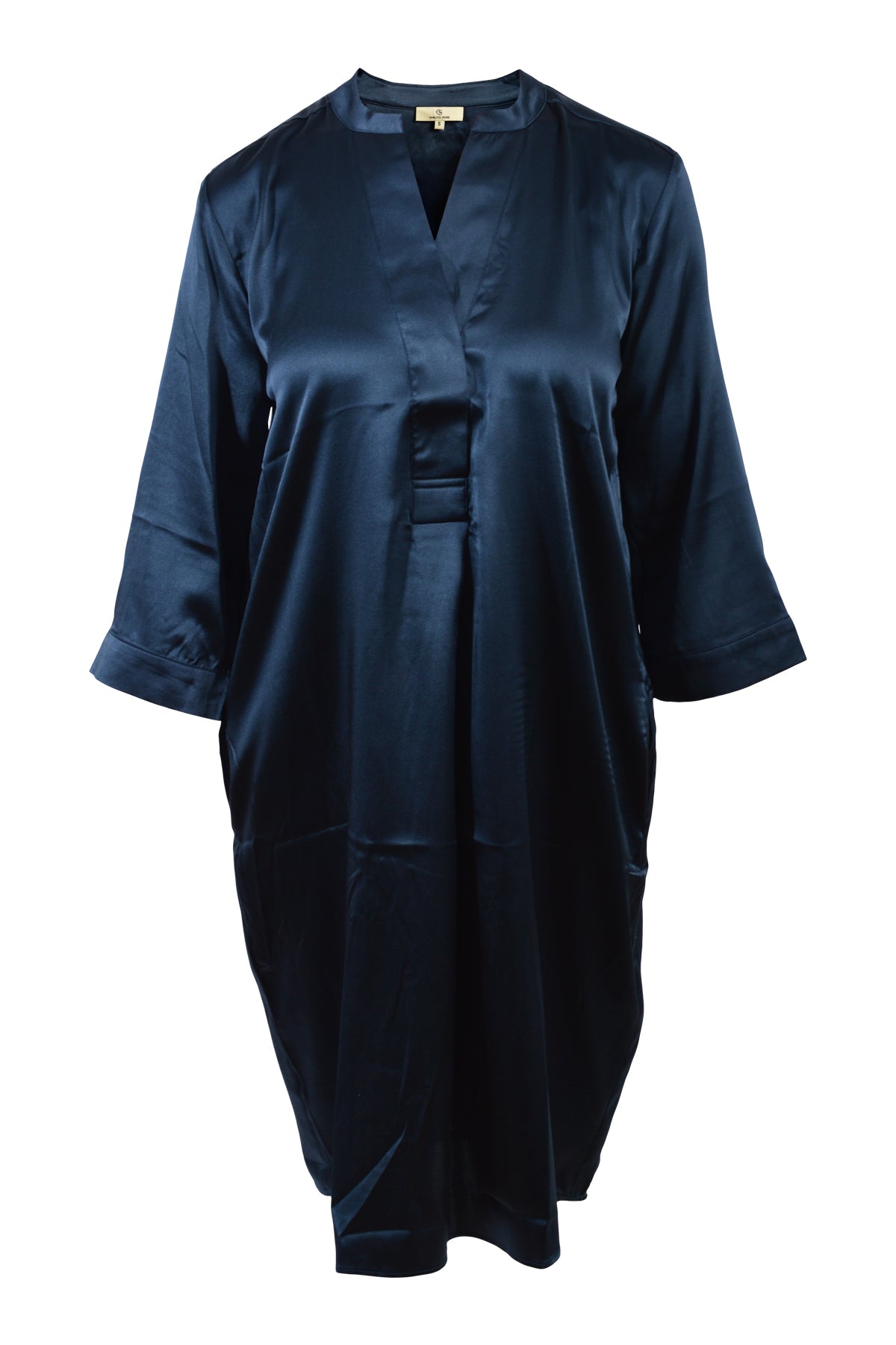 Charlotte Sparre Winter Bliss Dress 3021, Solid Satin Navy