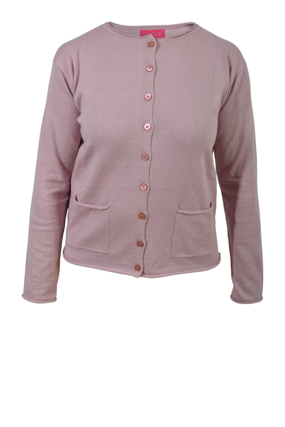 Nature of Knitwear OZ cardigan, Cold Rose