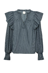 Gossia KarolaGO Blouse, Navy Blue stripes
