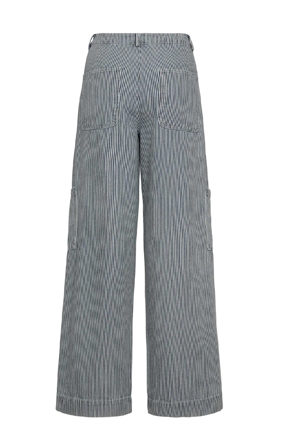 Gossia RosannGO Pants, Off-white Blue Striped