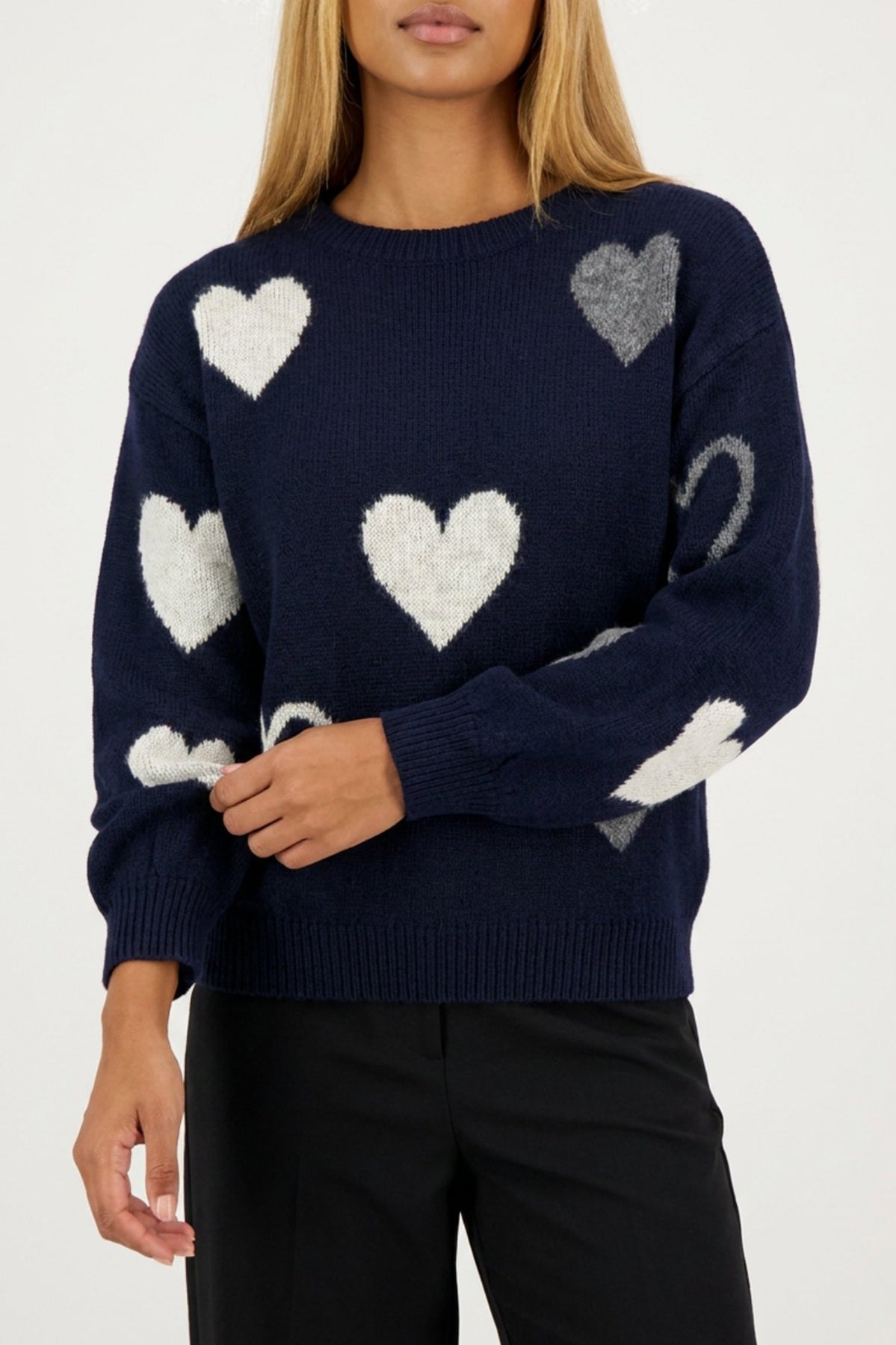 Moondust HEART KNIT, NAVY