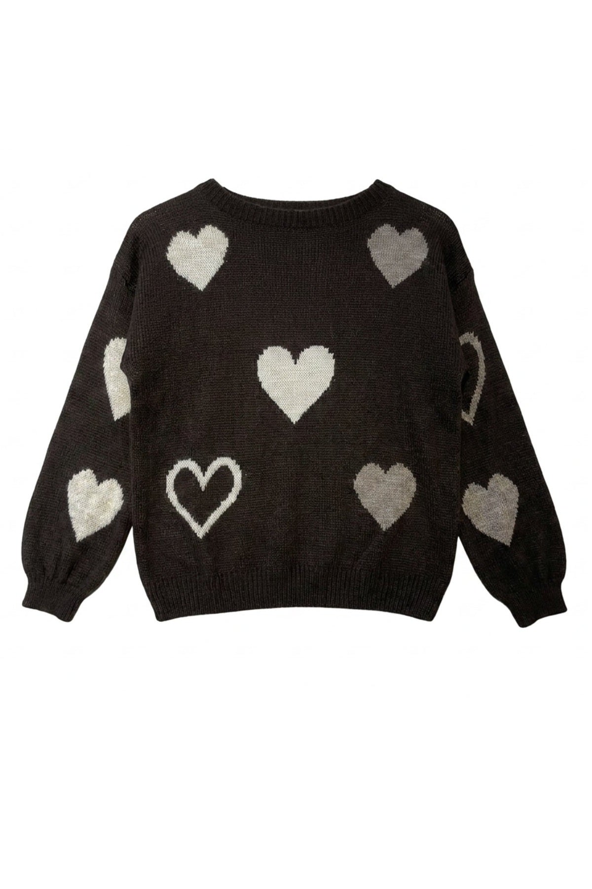 Moondust HEART KNIT, CHOCOLATE