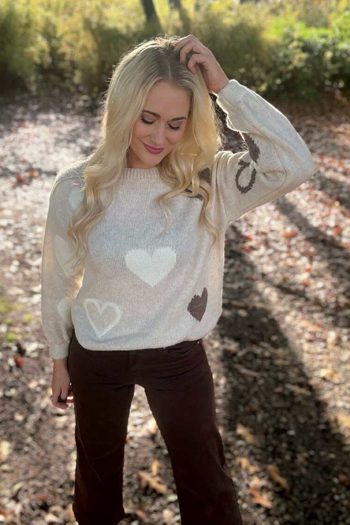 Moondust HEART KNIT, OFF WHITE