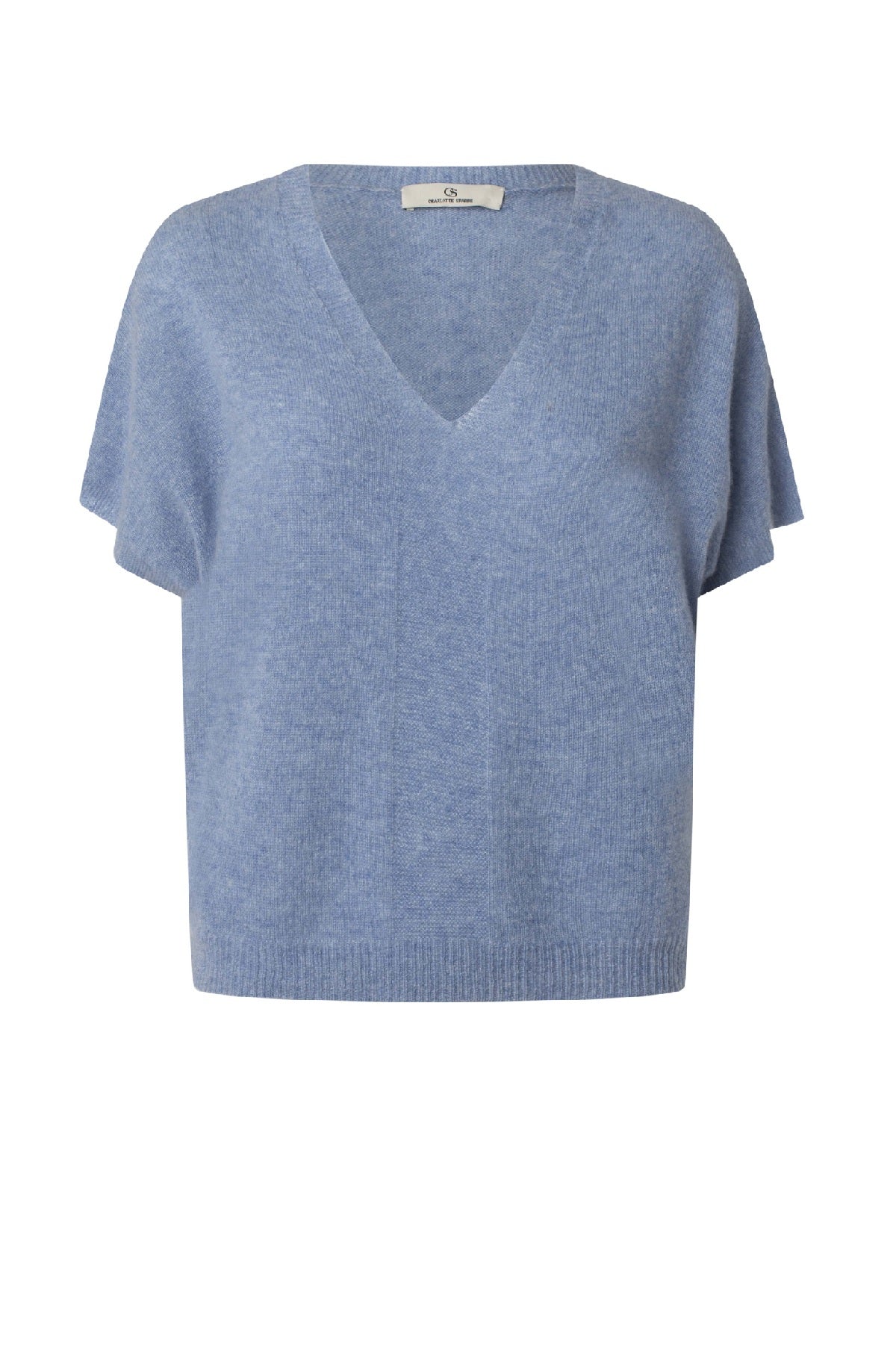 Charlotte Sparre My cashmere top 3384 Solid, Light blue