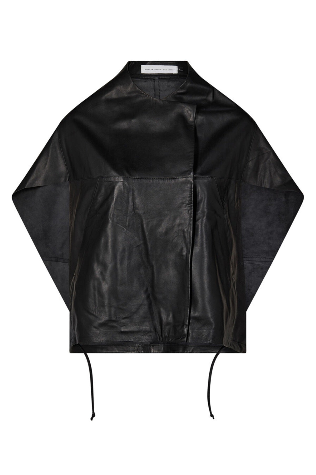 Pieszak Lanni Leather Oversize Jacket, Black