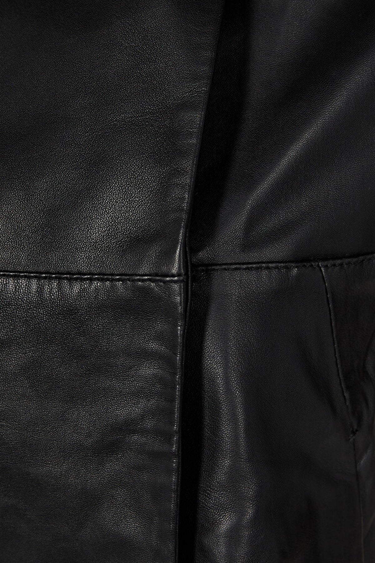 Pieszak Lanni Leather Oversize Jacket, Black