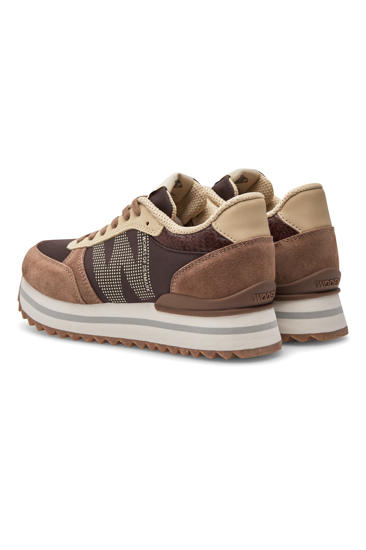 Woden Ronja Plateau, Chocolate Multi