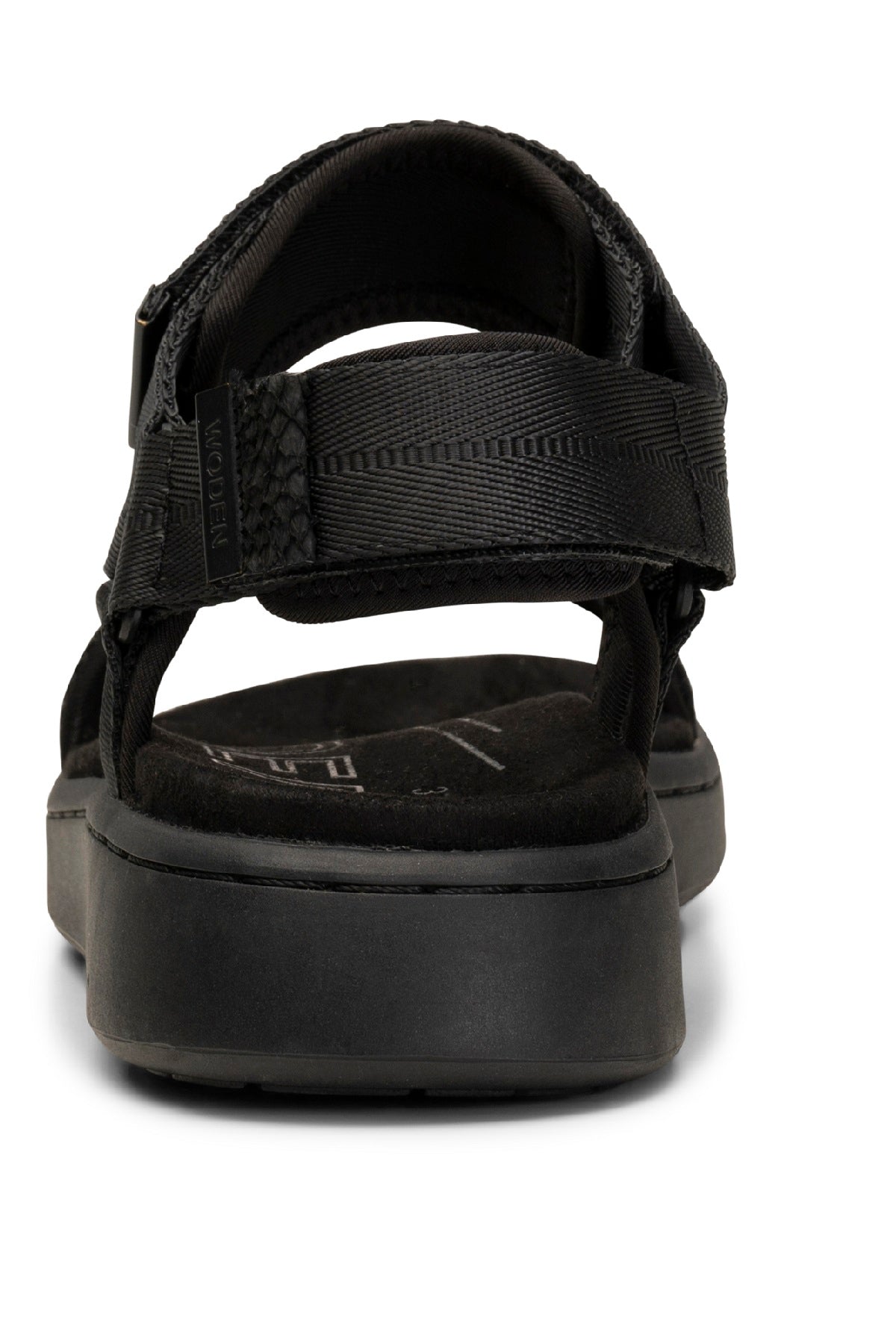 Woden Line sandal, Black/Black