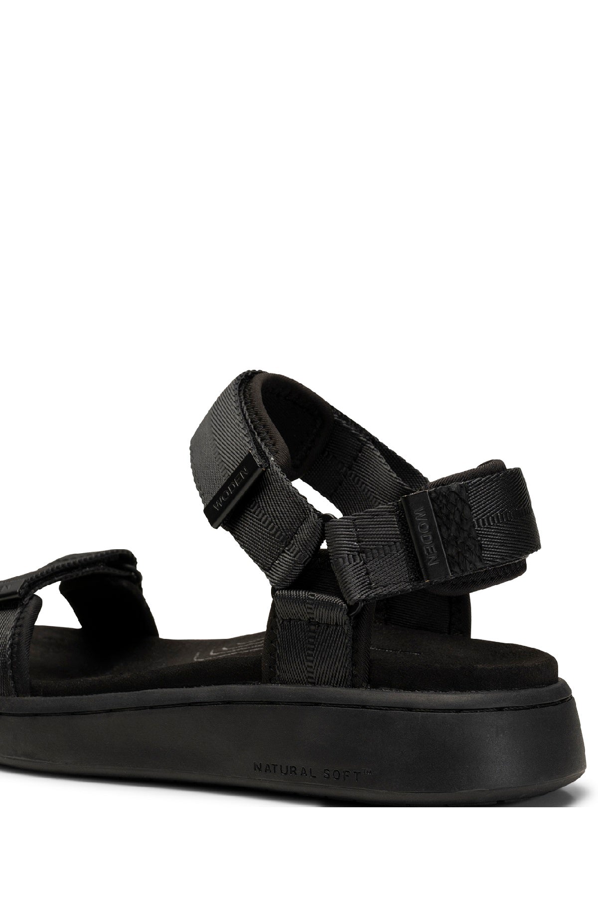 Woden Line sandal, Black/Black