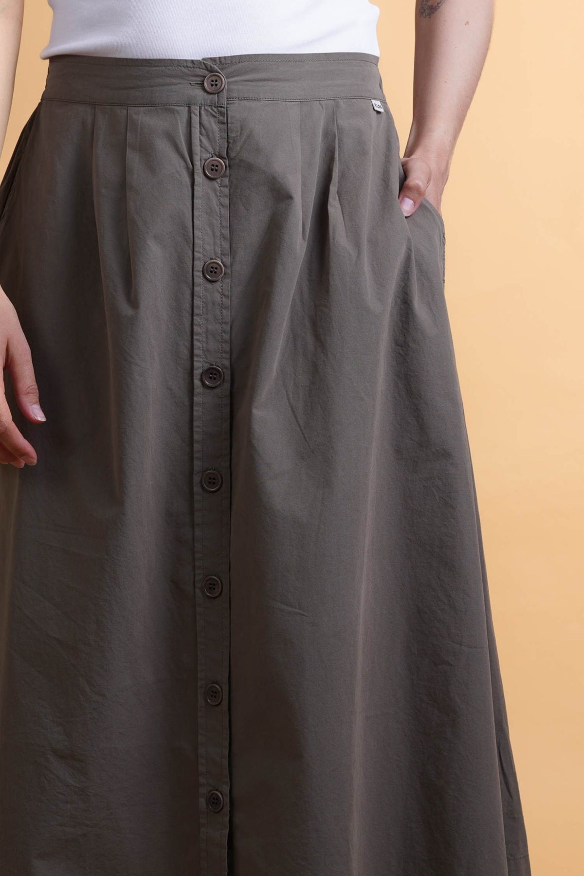 ELSK® POPLIN WOMEN'S SKIRT, MOSSY BARK