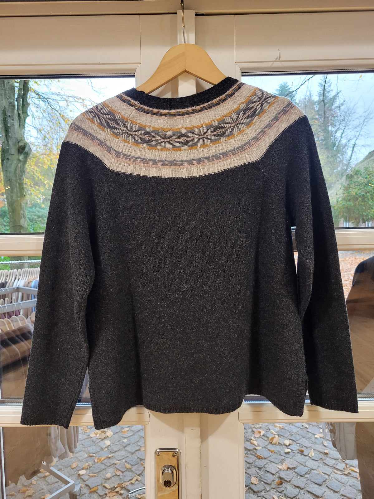 Nature of Knitwear GOLDA Cardigan, Charcoal