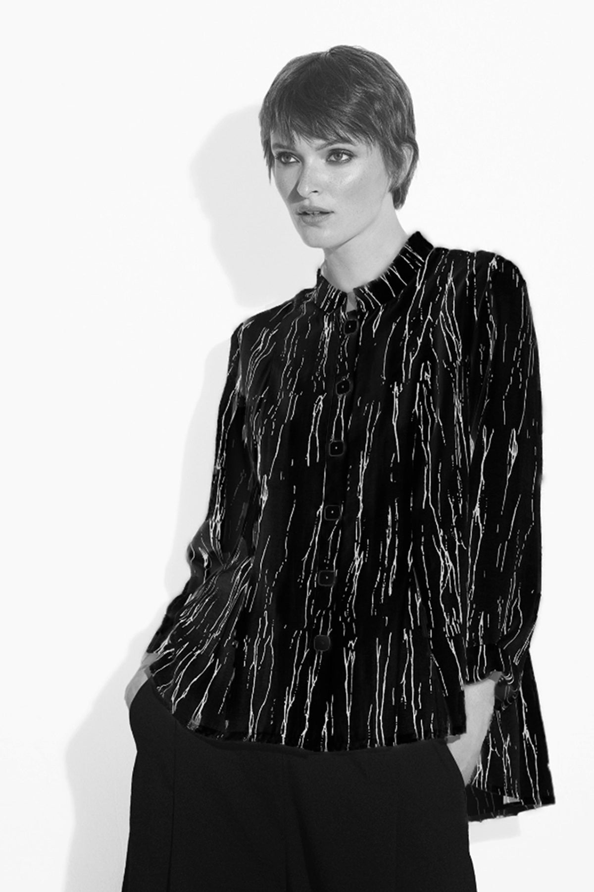 Trine Kryger Simonsen SHIRT SARINA (703555) black/white