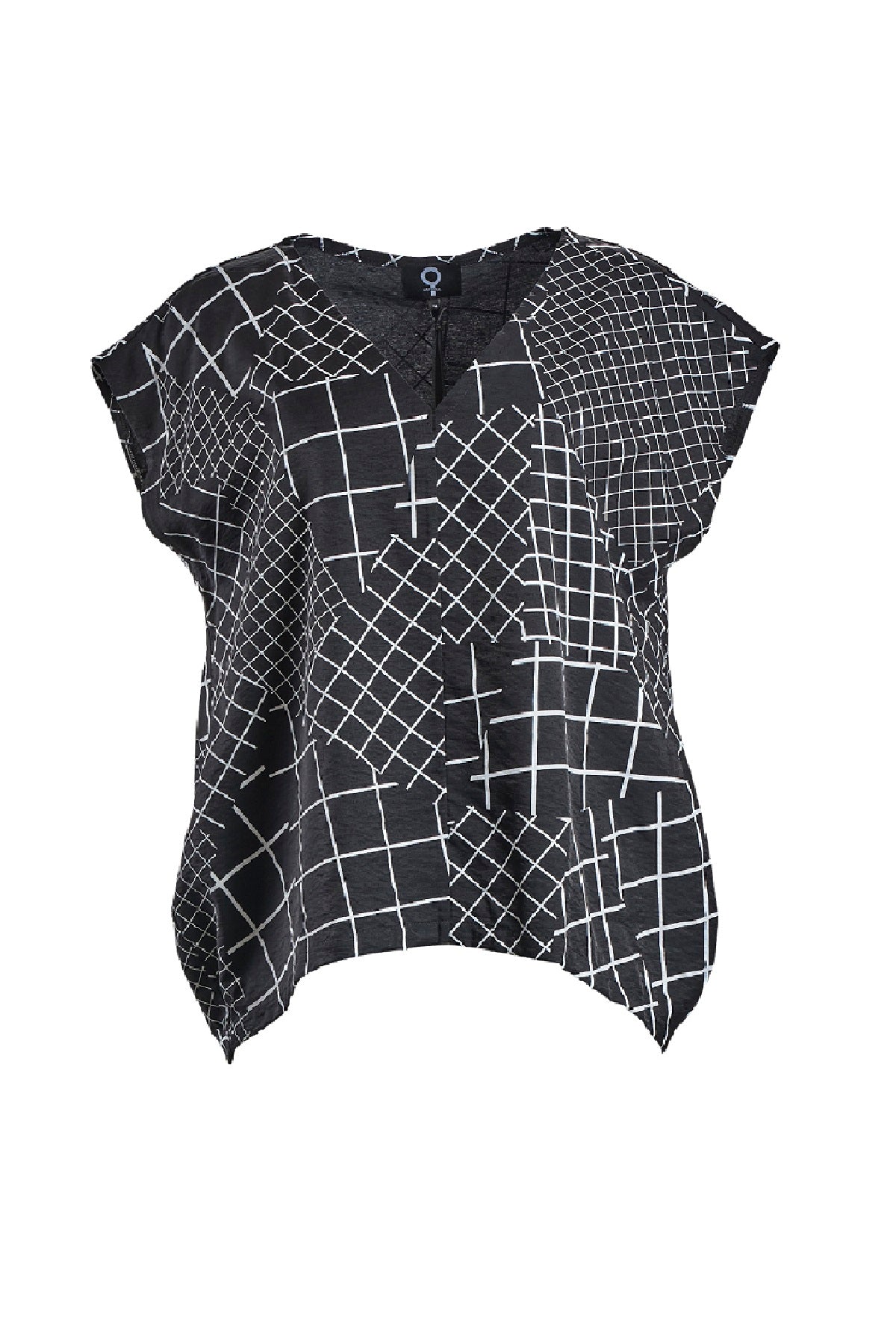 My Soul bluse Check 0031, Black/print