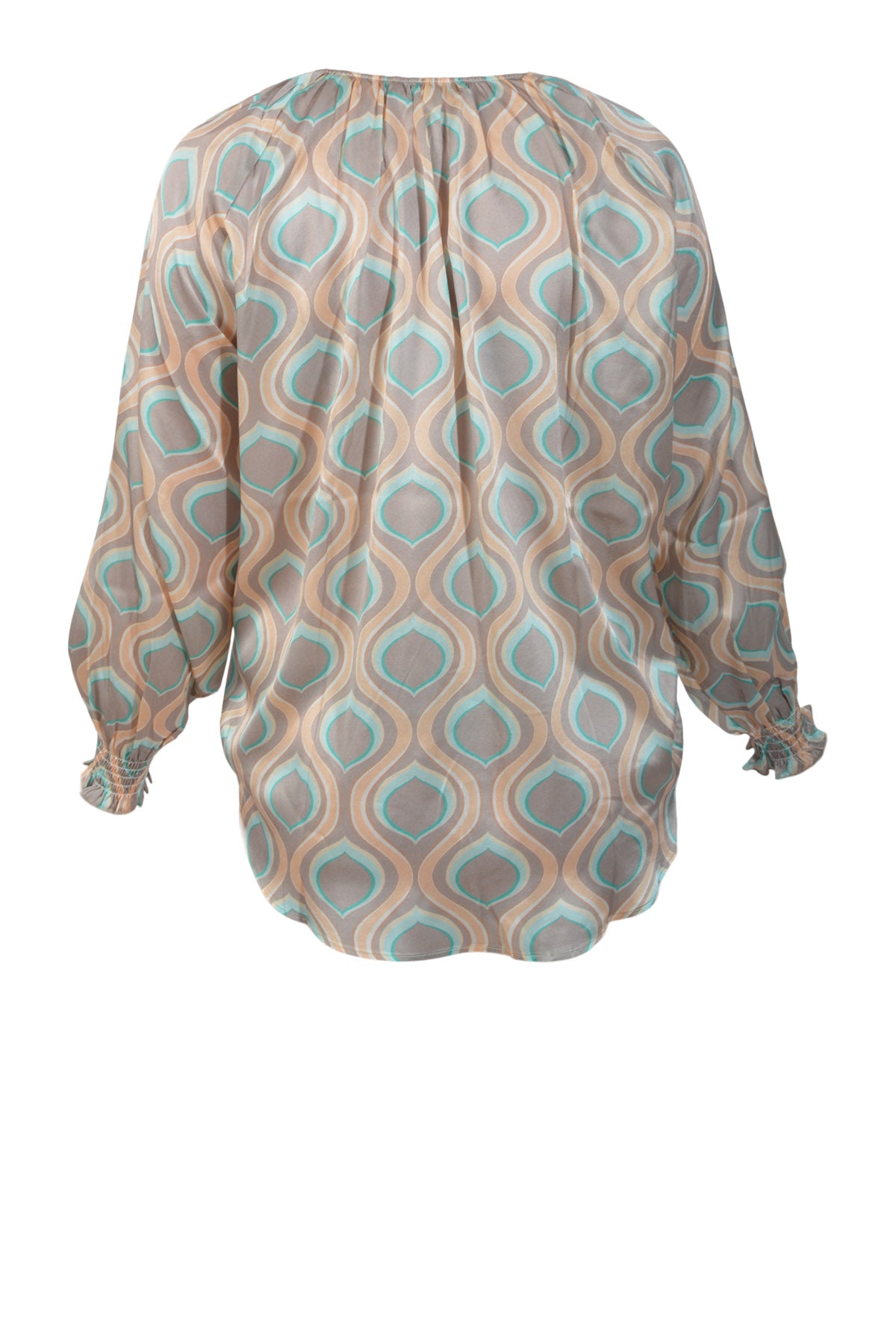 Charlotte Sparre Jammy Blouse 2907, Ollie Taupe/Blue
