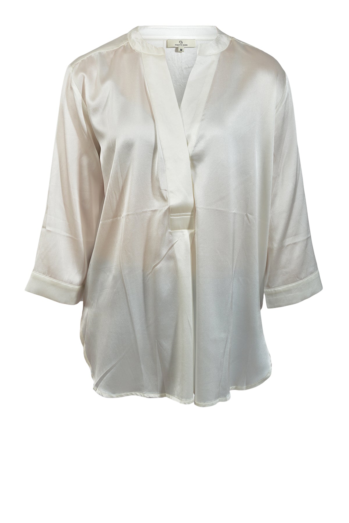 Charlotte Sparre  Bliss blouse 2708, Solid satin White