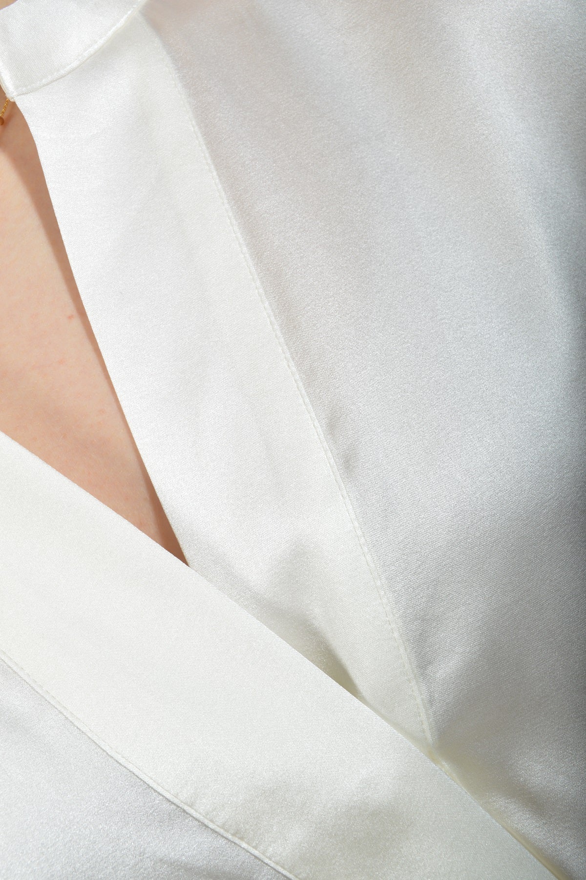 Charlotte Sparre Bliss blouse 2708, Solid satin White