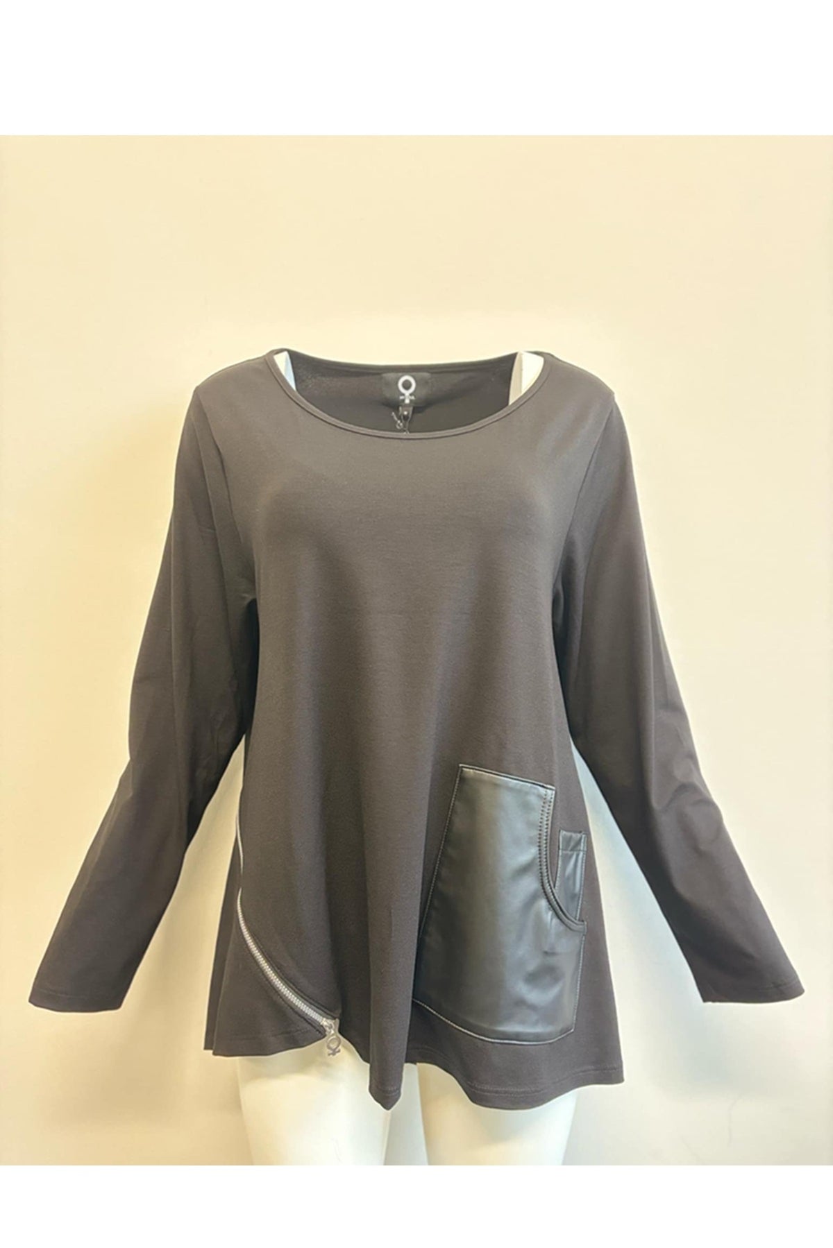 My Soul Cartoon bluse  0153, Plain Black