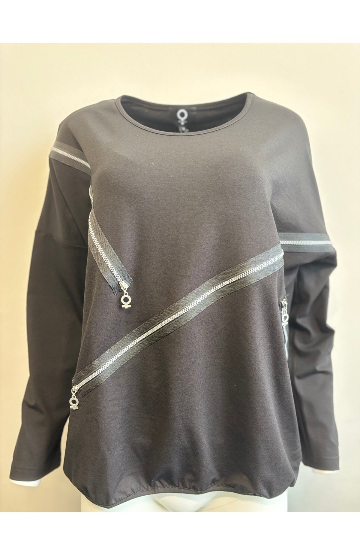My Soul  Lady bluse 0162, Plain Black