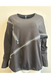 My Soul  Lady bluse 0162, Plain Black