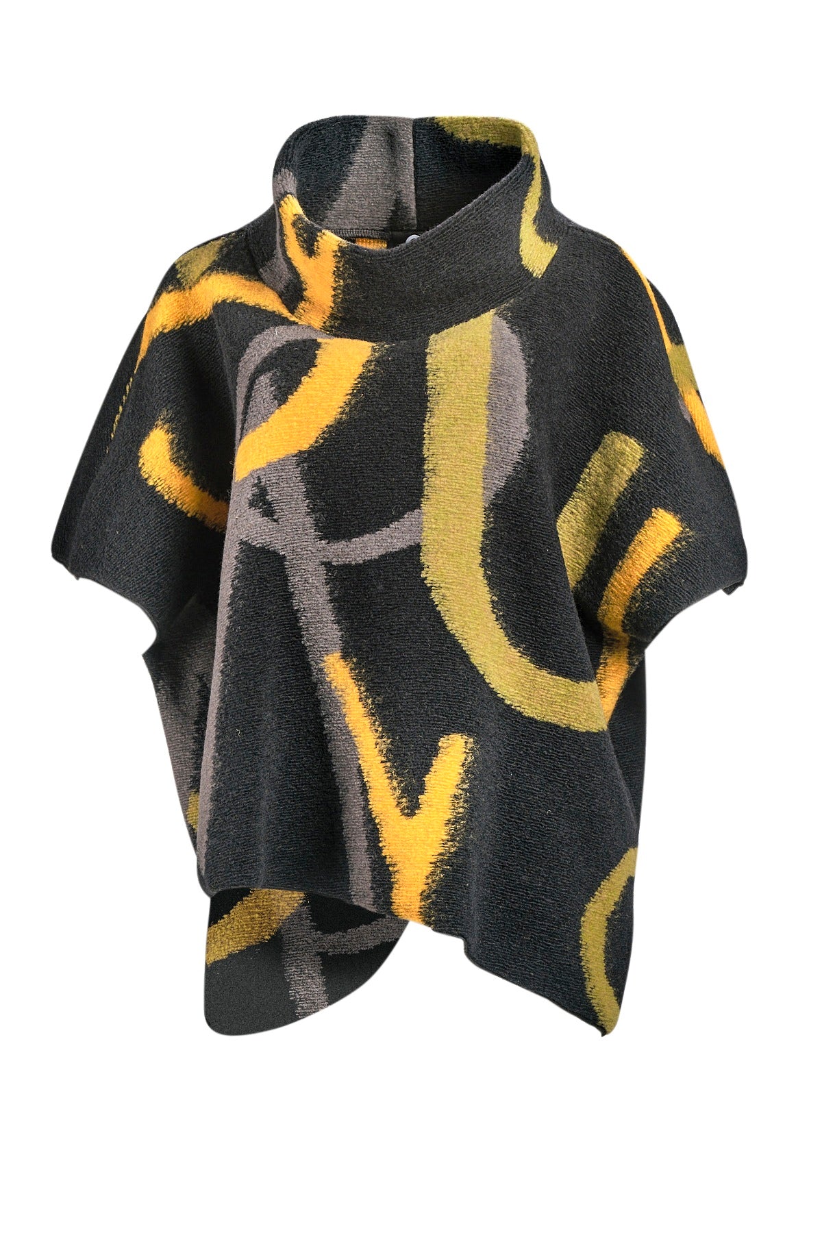 My Soul  Wool Poncho 0165, Multi
