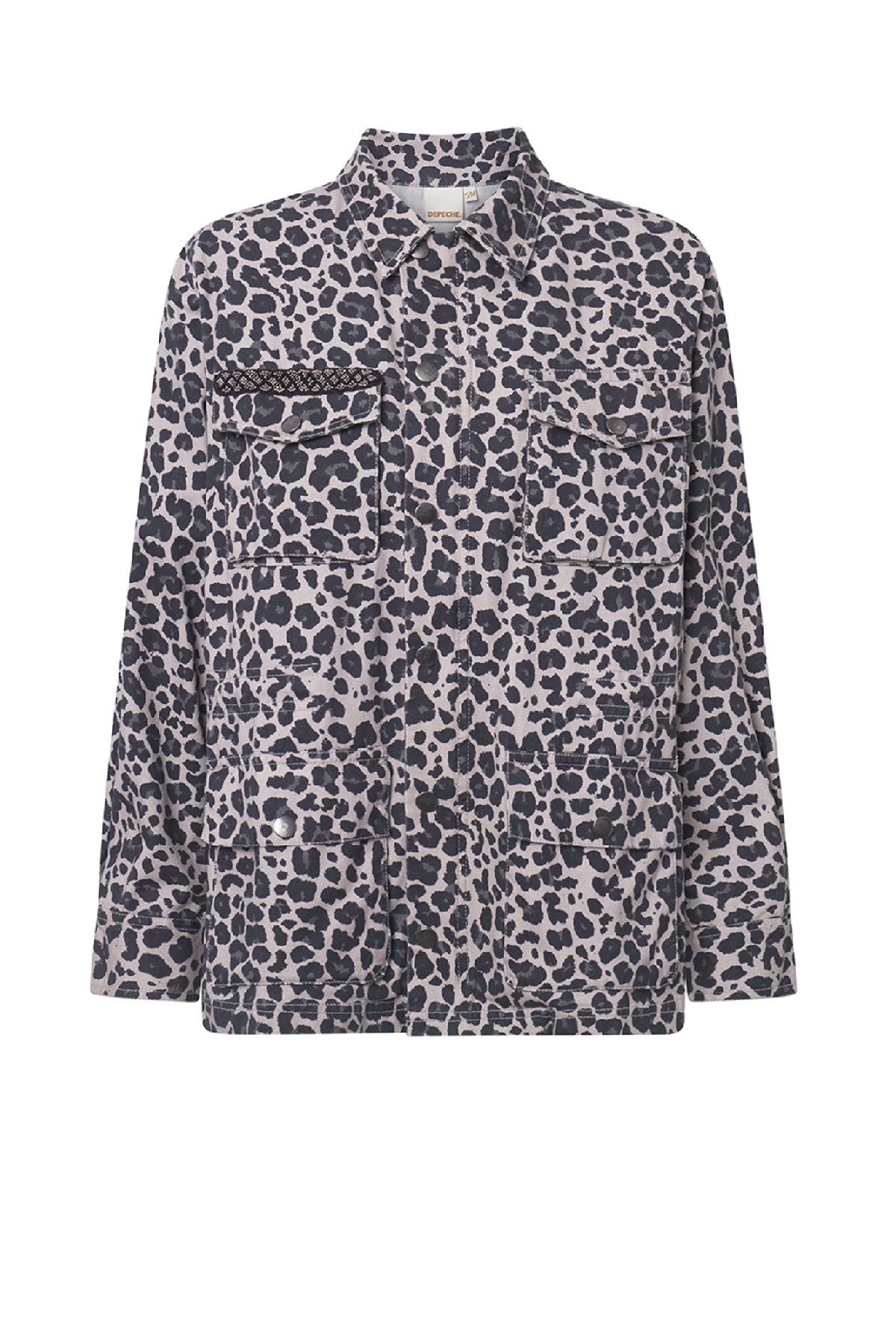 Depeche JaneDE Jacket, Grey leo print