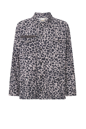 Depeche JaneDE Jacket, Grey leo print