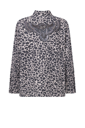 Depeche JaneDE Jacket, Grey leo print