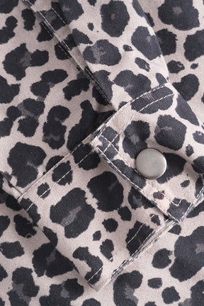 Depeche JaneDE Jacket, Grey leo print