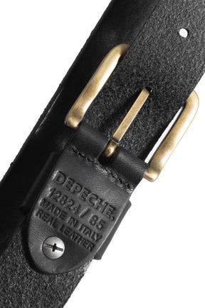 Depeche jeans bælte12824, Black/Brass
