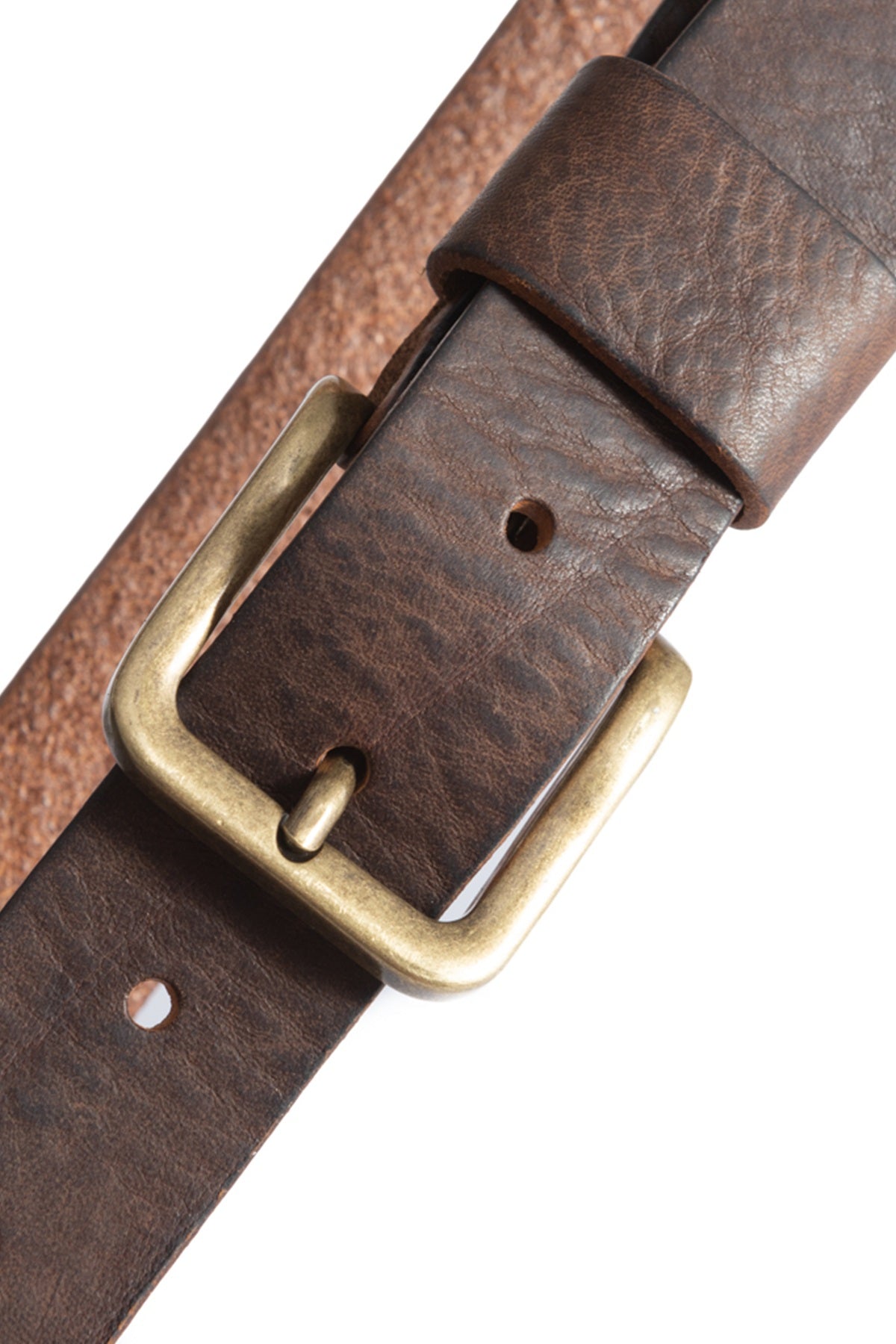 Depeche jeans bælte12824, Brown/Brass