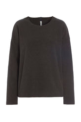 Henriette Steffensen  BLOUSE ROUND NECK 1359, CHOKOLATE