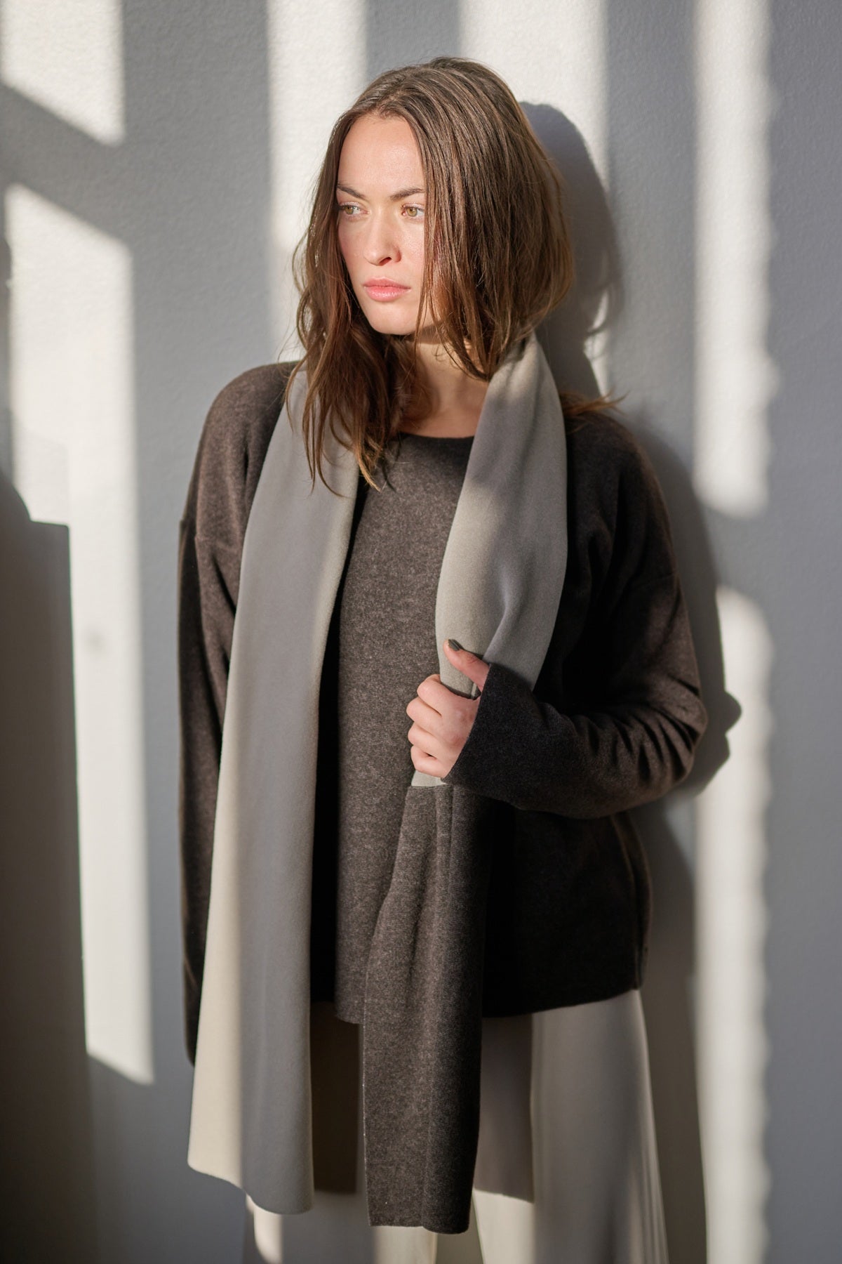 Henriette Steffensen  BLOUSE ROUND NECK 1359, CHOKOLATE