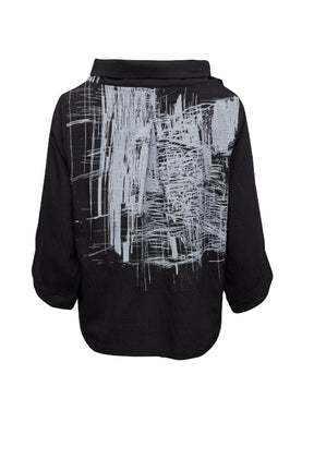 E Avantgarde Blouse 15005-9901, Black-White