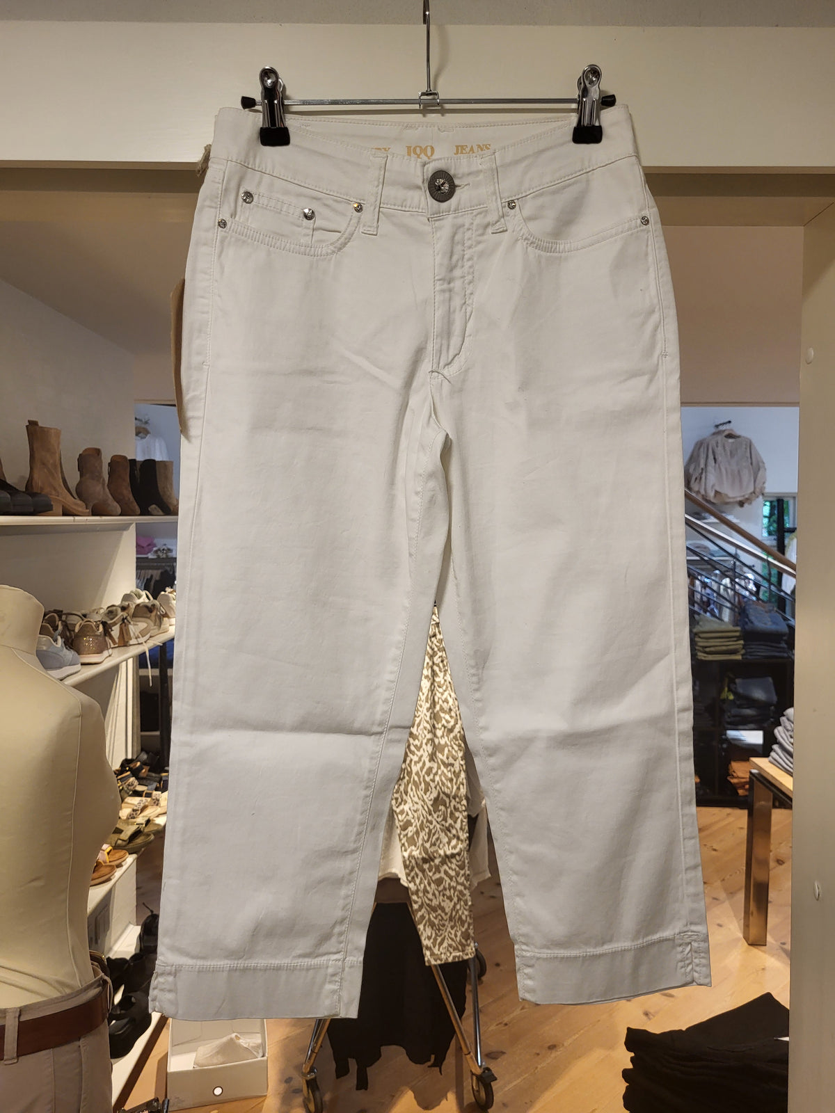 Jonny Q jeans P1021B Stretch Gabardine, White
