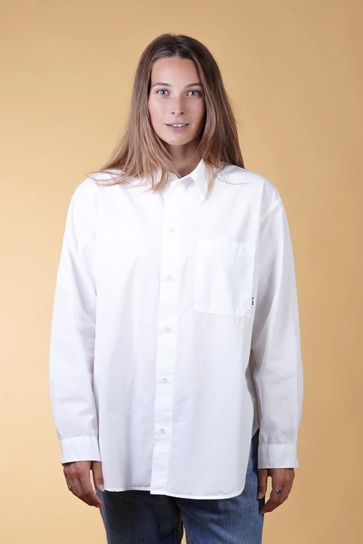 ELSK® POPLIN WOMEN'S SHIRT, WHITE