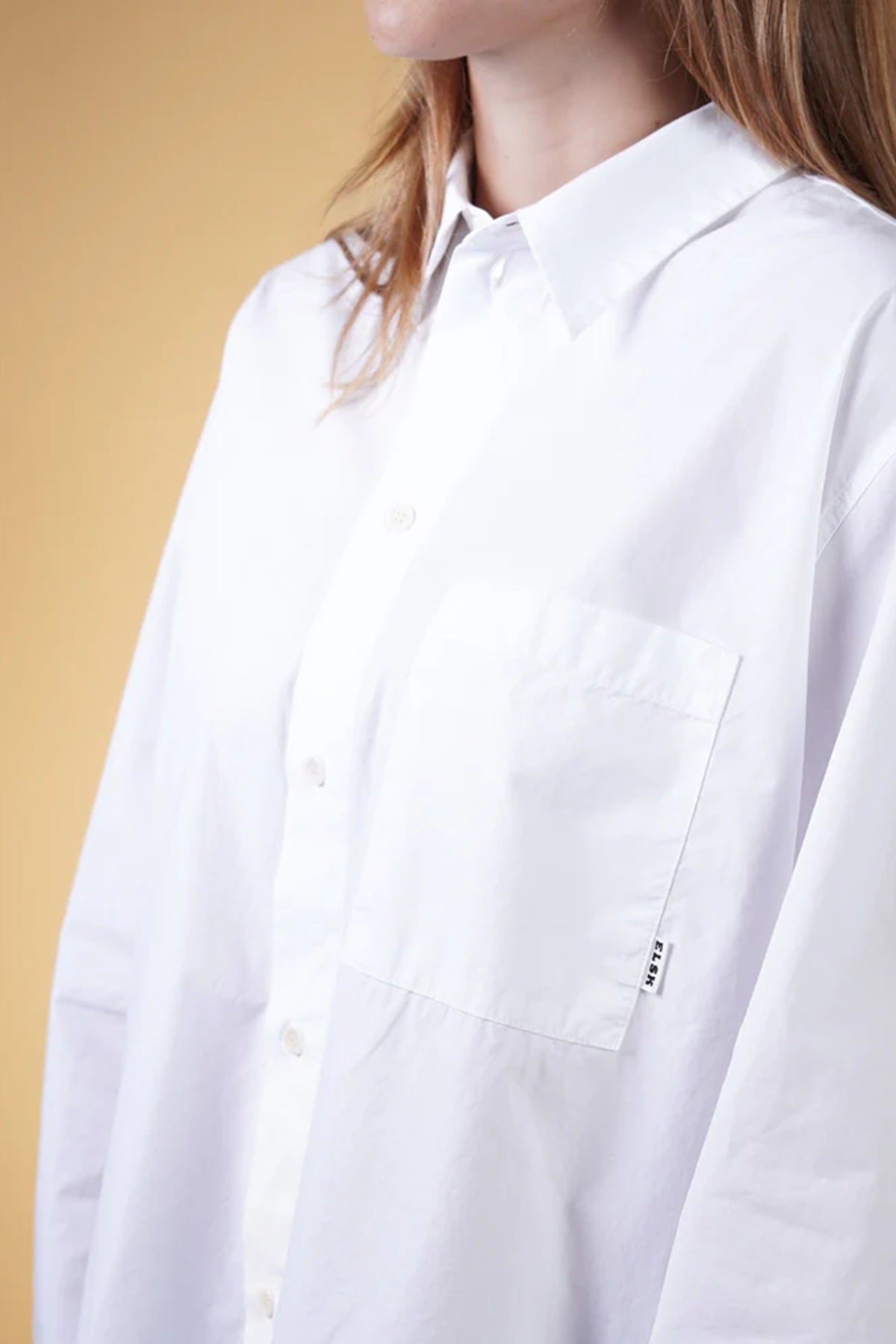 ELSK® POPLIN WOMEN'S SHIRT, WHITE