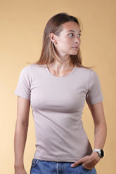 ELSK® RIB WOMEN'S T-SHIRT, ASH ROSE