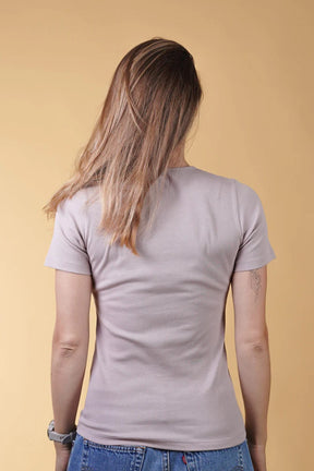 ELSK® RIB WOMEN'S T-SHIRT, ASH ROSE