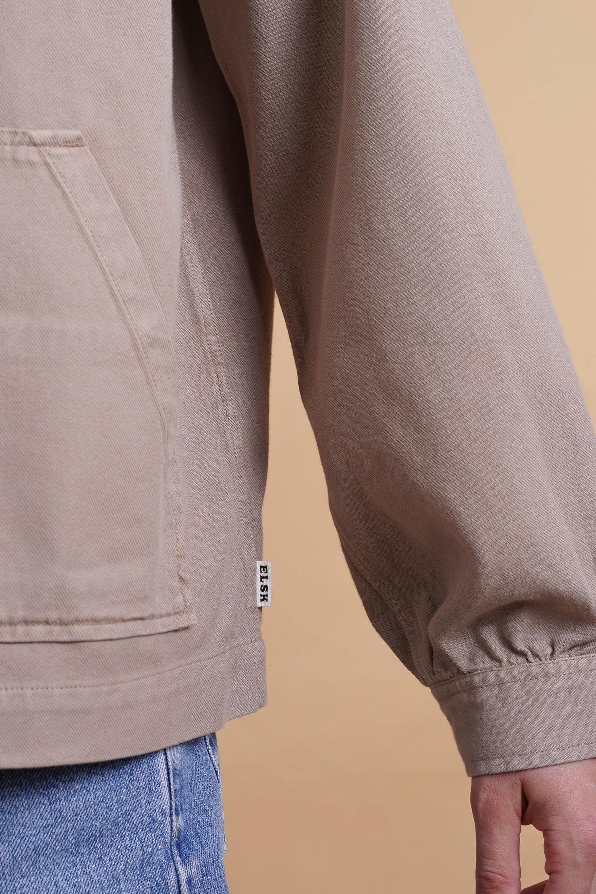 ELSK® TWILL WOMEN'S OVERSHIRT, CASHEW BEIGE