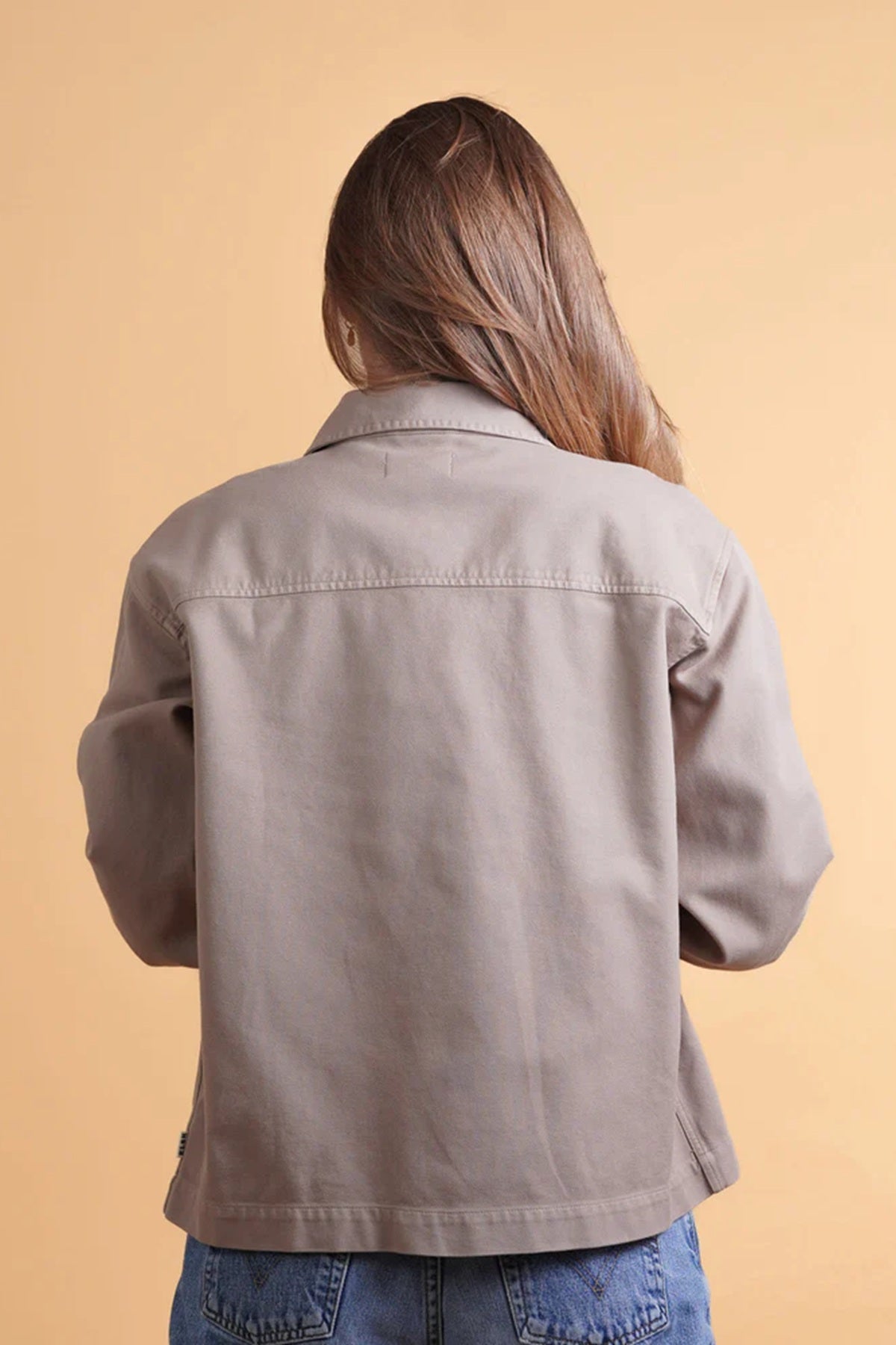 ELSK® TWILL WOMEN'S OVERSHIRT, CASHEW BEIGE