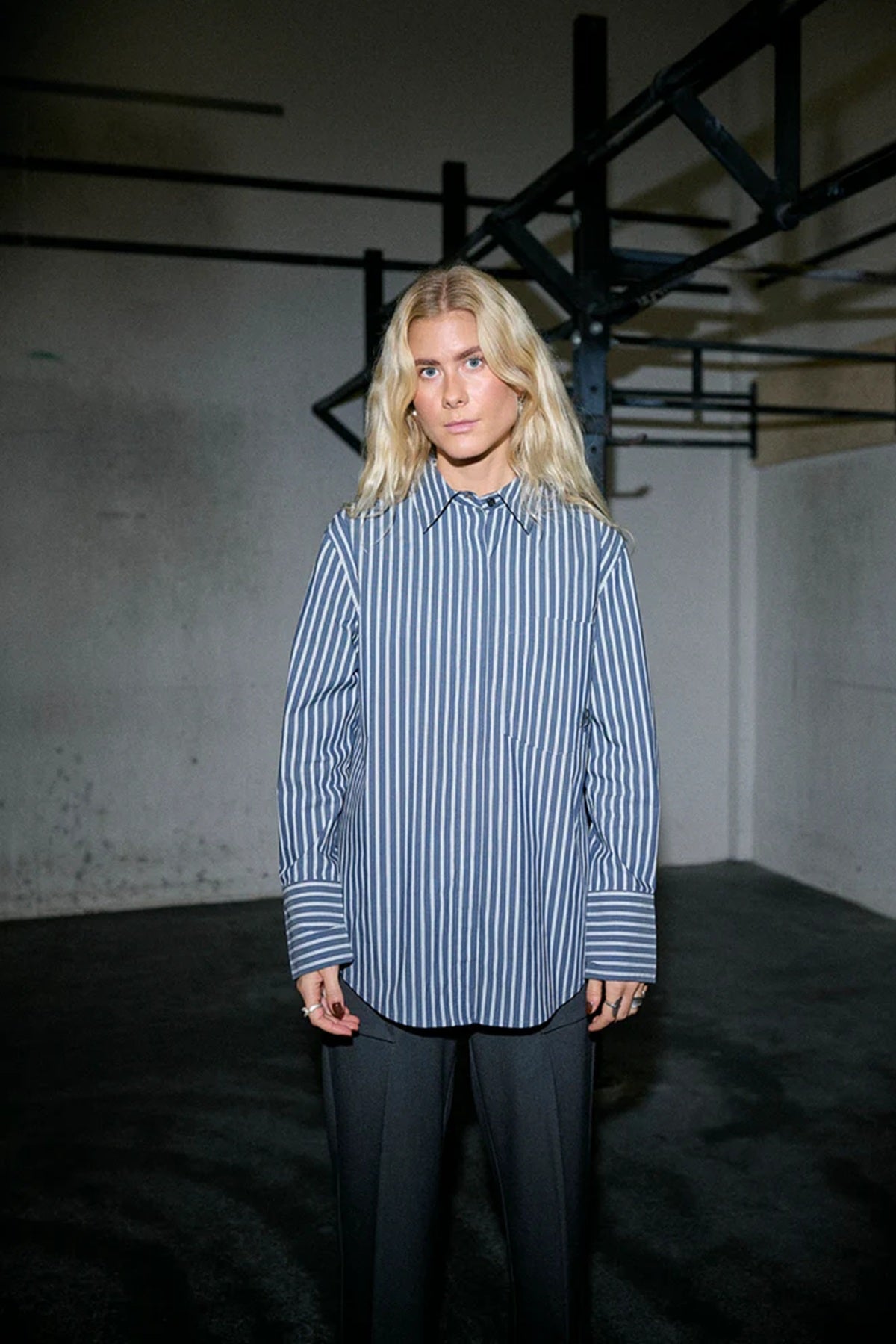 Humble by Sofie LEENAHBS SHIRT, Blue grey combi