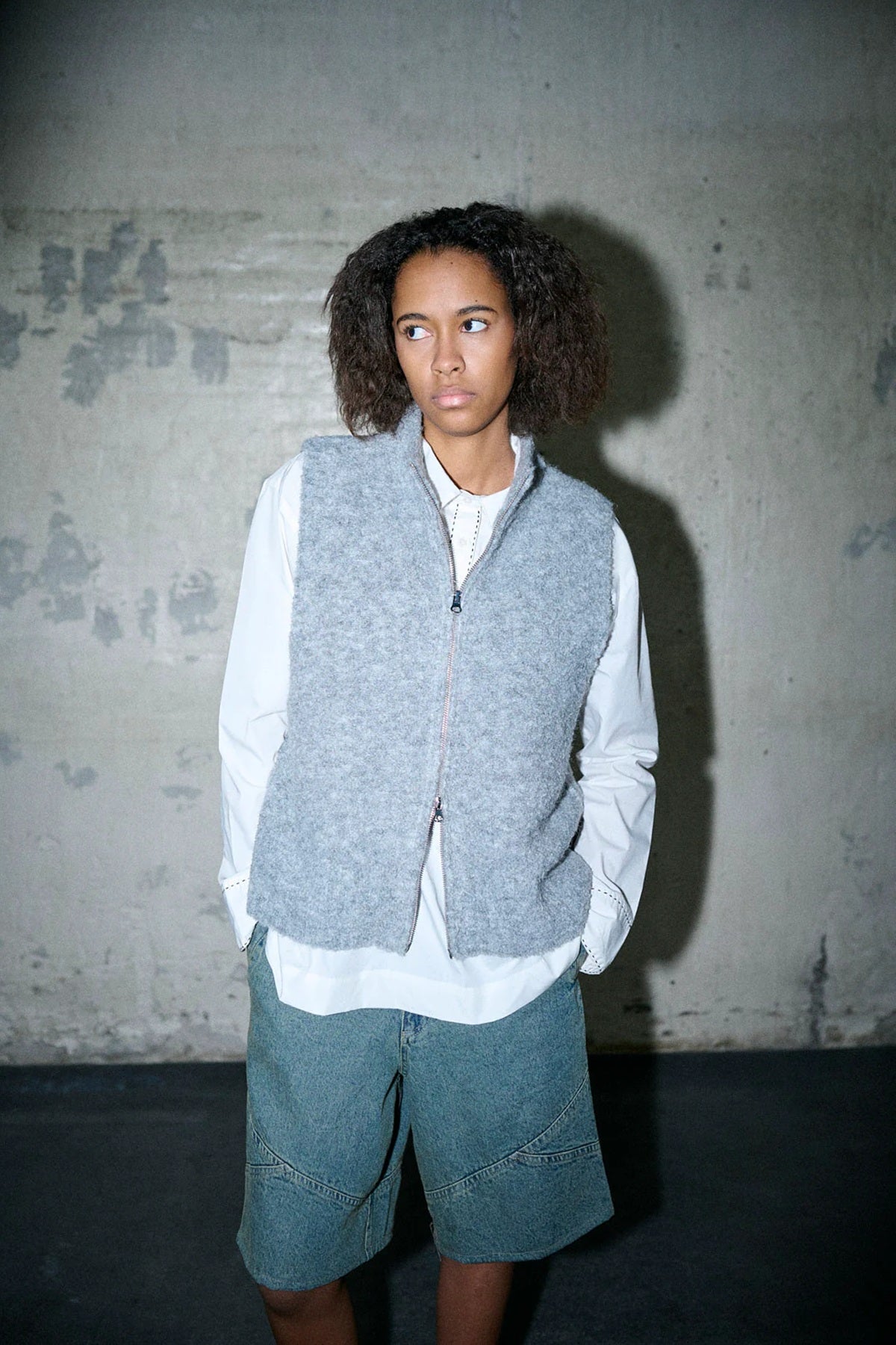 Humble by Sofie LUTUSHBS VEST, Grey melange