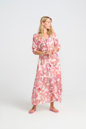 Costamani Daffodil Long Dress, Pink flower
