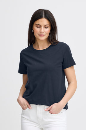 Fransa FRZASHOULDER TEE 1, Dark Peacoat