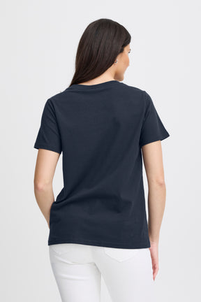 Fransa FRZASHOULDER TEE 1, Dark Peacoat