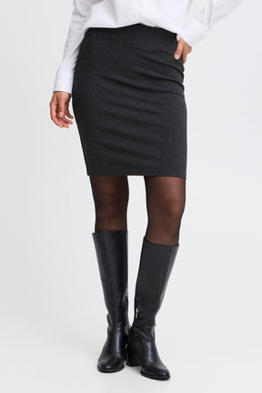 Fransa FRzastretch 2 Skirt, Charcoal Melange