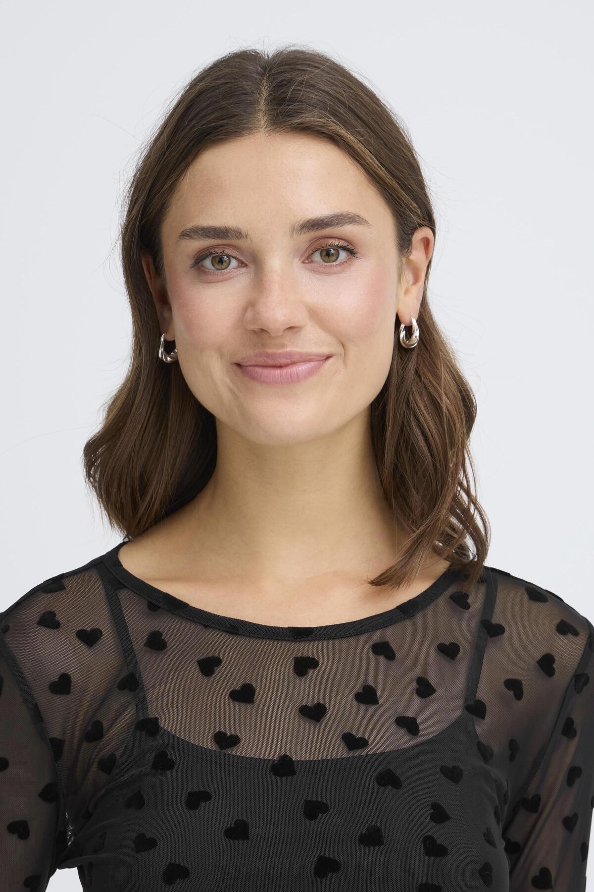 Fransa FRDETA TEE 1, HEART MESH
