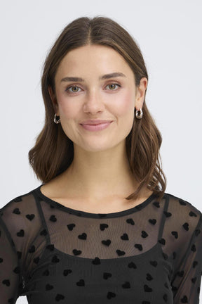 Fransa FRDETA TEE 1, HEART MESH